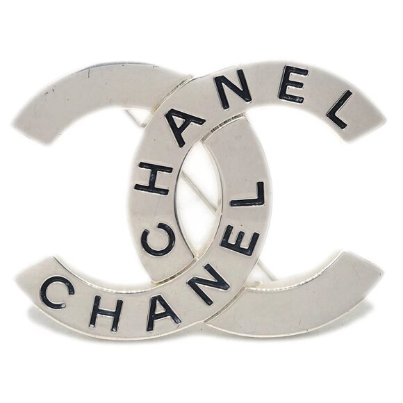 Chanel CC Brooch Pin Silver 98P 123678 - Picture 1 of 4